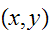 $\left( x,y\right) $